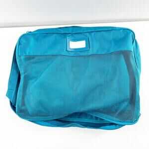 Calpak Packing Cubes set of 5 Mesh Travel Bags Teal Blue Green